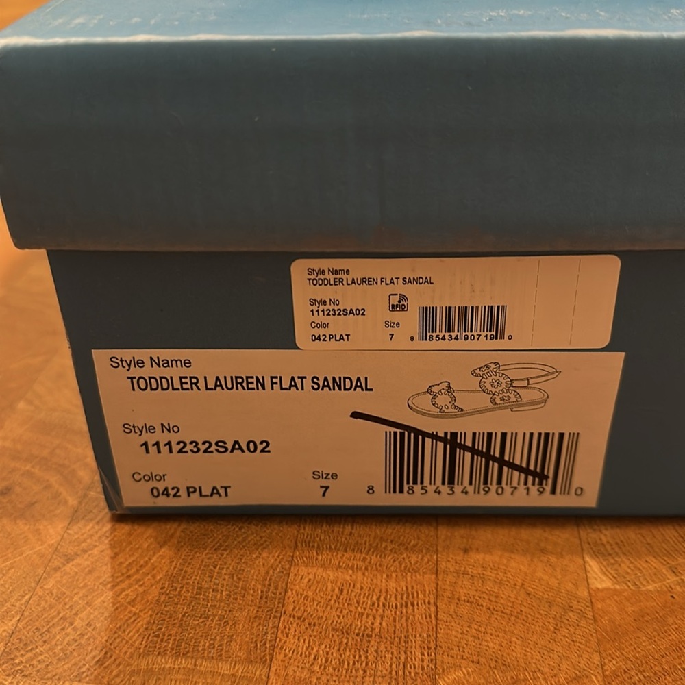 Jack Rogers Girls Gold Braided Leather Sandals - Picture 2 of 7